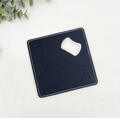 Engravable Coaster with Bottle Opener