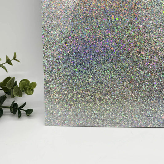 Diamond - Chunky Iridescent Mix Cast Acrylic Sheets 1084