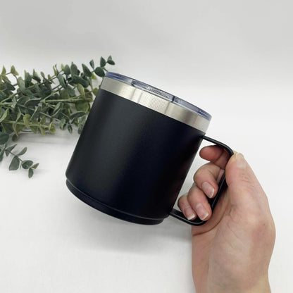 14oz Stacking Powder Coated Camp Cups with Magnetic Lid