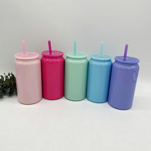 Coloured 16oz Stainless Steel Can for Sublimation