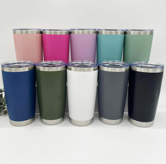 20oz Stainless Steel Car Tumbler – Engraving Ready