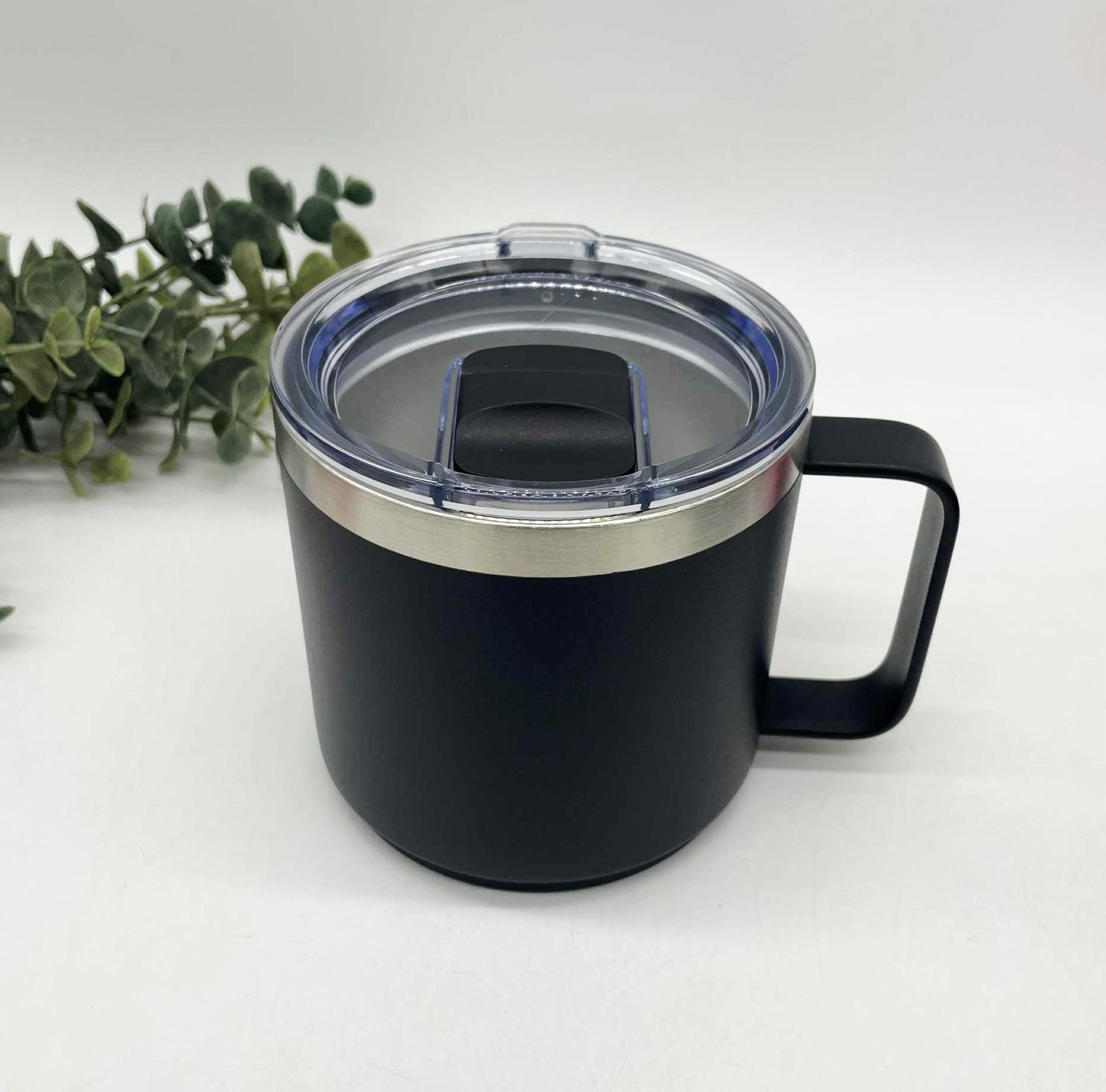 14oz Stacking Powder Coated Camp Cups with Magnetic Lid