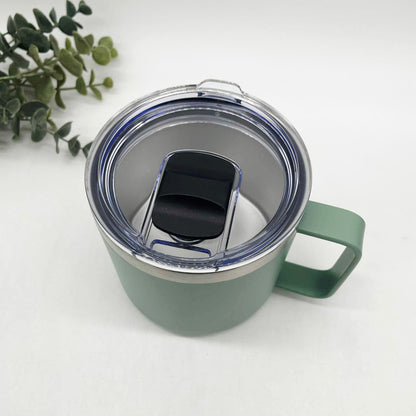 14oz Stacking Powder Coated Camp Cups with Magnetic Lid