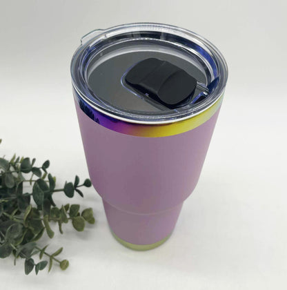 30oz Curve Rainbow Plated Tumbler