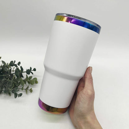 30oz Curve Rainbow Plated Tumbler