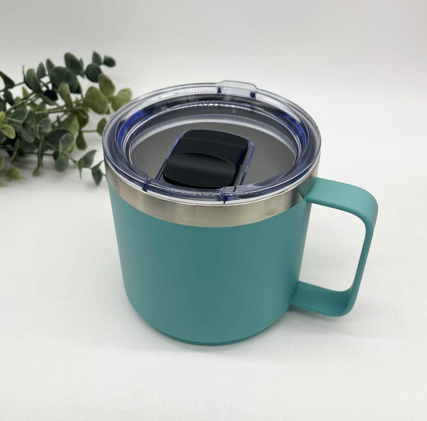 14oz Stacking Powder Coated Camp Cups with Magnetic Lid