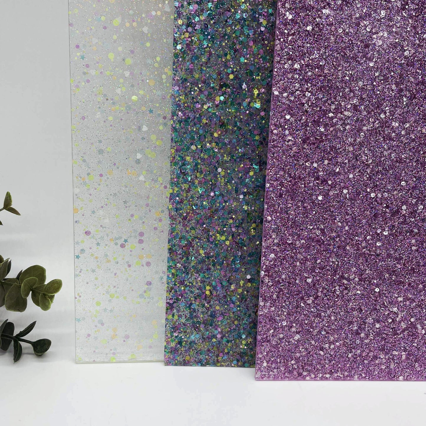 Tulle - Chunky Mix Cast Acrylic Sheets 1086