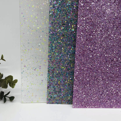 Tulle - Chunky Mix Cast Acrylic Sheets 1086
