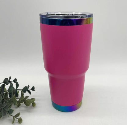 30oz Curve Rainbow Plated Tumbler