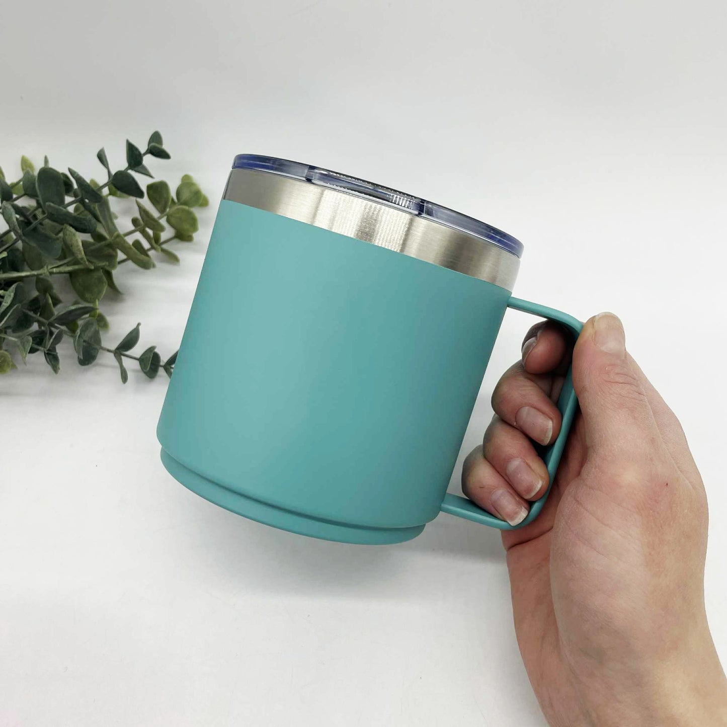 14oz Stacking Powder Coated Camp Cups with Magnetic Lid