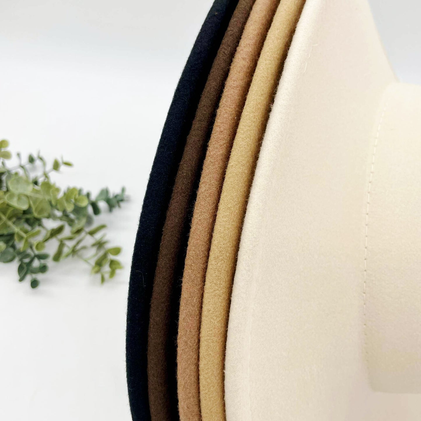 Flat Wide Brim Fedora Style Hat