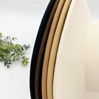 Flat Wide Brim Fedora Style Hat