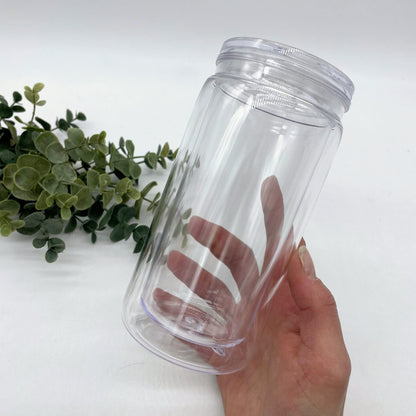Acrylic 16oz Snow Globe Tumbler
