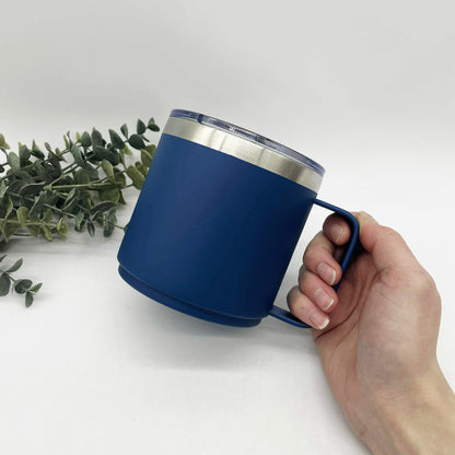 14oz Stacking Powder Coated Camp Cups with Magnetic Lid