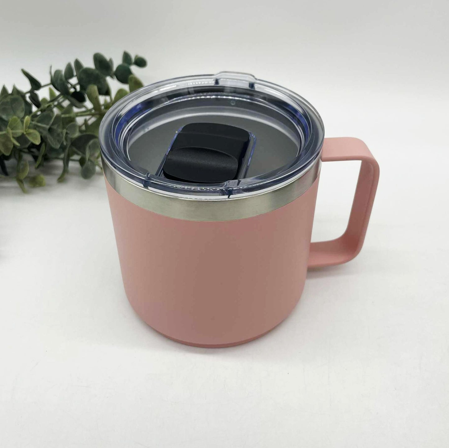 14oz Stacking Powder Coated Camp Cups with Magnetic Lid