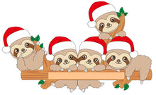 Load image into Gallery viewer, Sloth Family - Polyresin Christmas Ornaments
