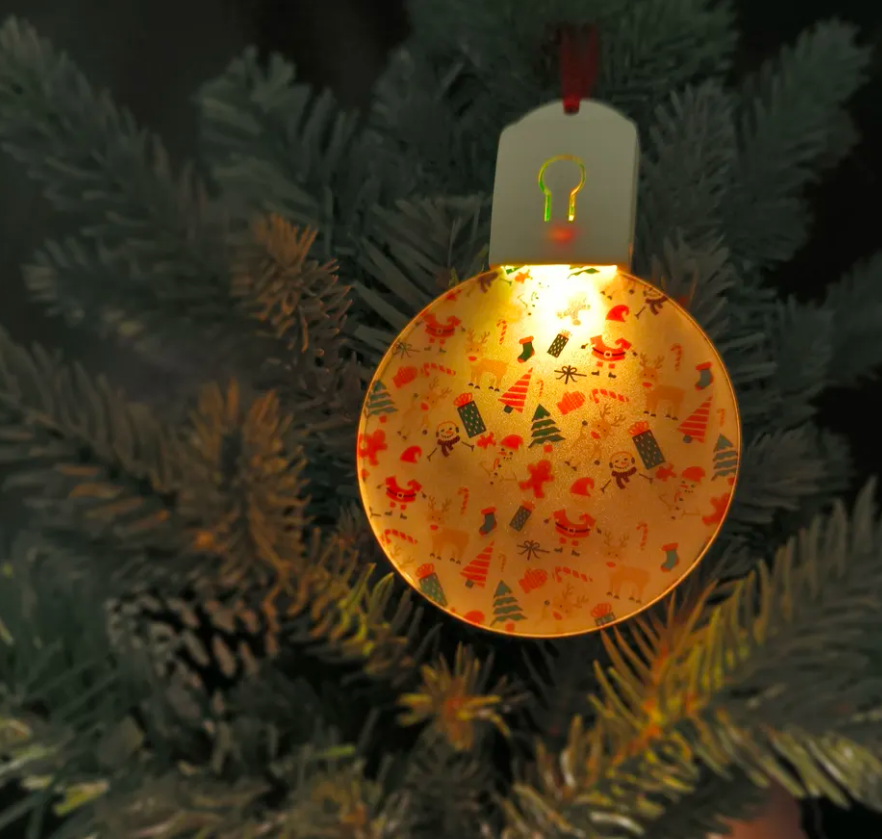 Light Up Acrylic LED Ornament