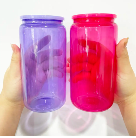 Coloured Solid Glass Sublimation 16oz Cup - PRE-ORDER