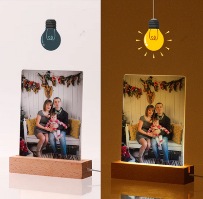 Portrait Rectangle LED Acrylic Photo Frame Sign for Sublimation