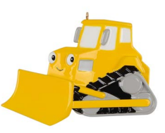 Bulldozer - Polyresin Christmas Ornaments - PRE-ORDER