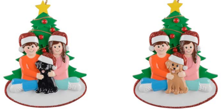 Dog Mom & Dad - Polyresin Christmas Ornaments - Pre-Order - PRE-ORDER