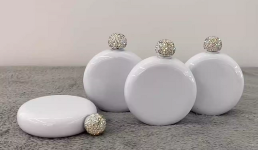 Diamond Round Stainless Steel Flask for Sublimation