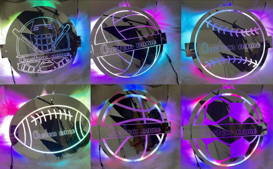Basketball LED Acrylic Mirrors - PRE-ORDER