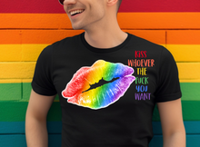 Load image into Gallery viewer, Kiss Whoever You Want Pride DTF Transfer - 1159
