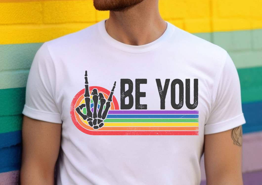 Be You Skelly Hand Pride DTF Transfer - 1161