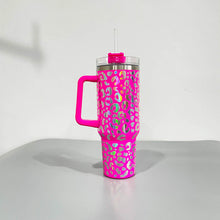 Load image into Gallery viewer, IRIDESCENT Leopard 40oz Tumbler with Handle - PRE-ORDER
