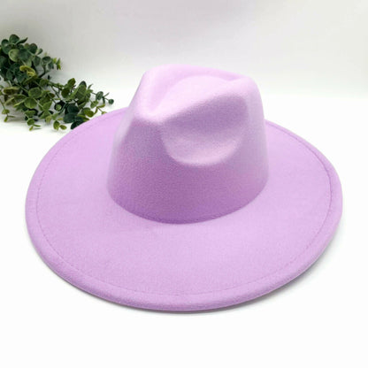 Flat Wide Brim Fedora Style Hat - IN STOCK
