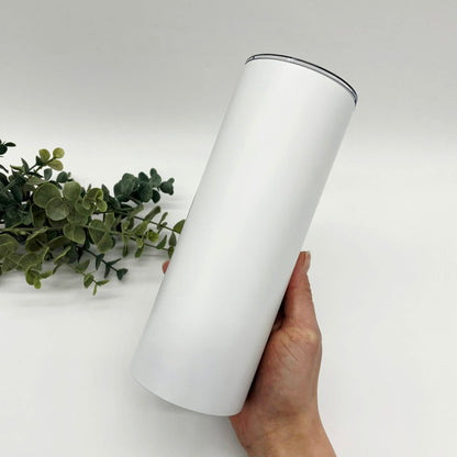 Matte Finish DELUXE Flat Edge 20oz Skinny Straight Sublimation Tumbler