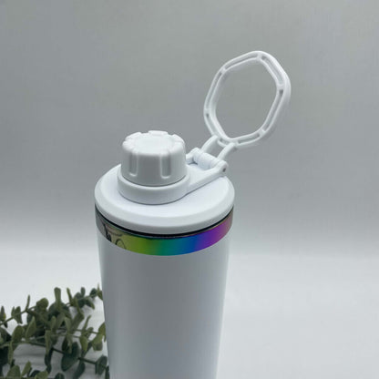 20oz Dual Lid Rainbow Plated Water Bottles