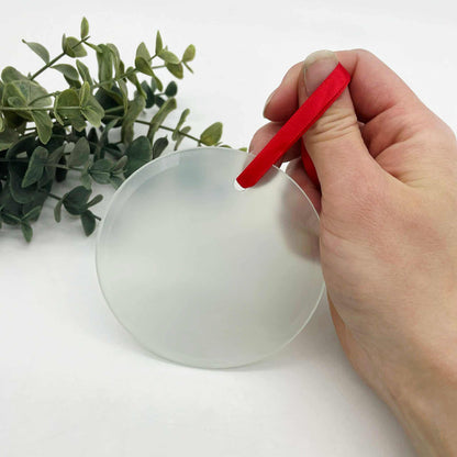 3.5" Glass Ornament for Sublimation