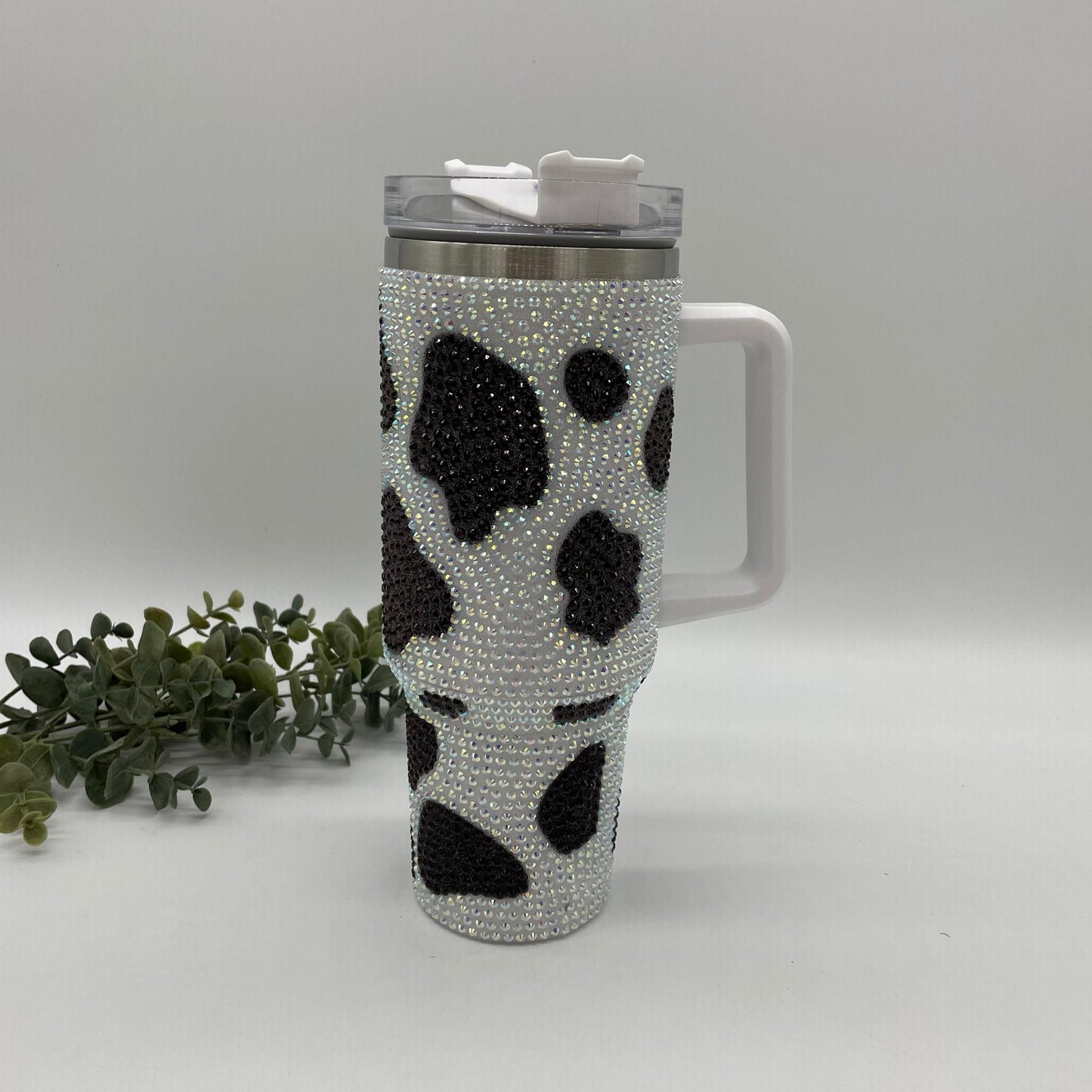 Rhinestone COW PRINT 40oz Tumbler