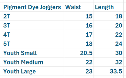 Kids Pigment Dye Joggers
