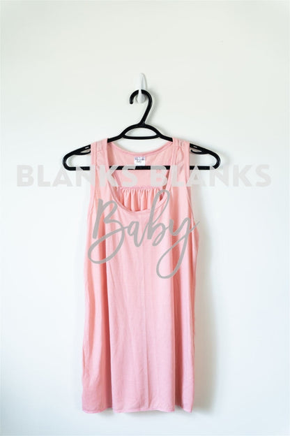 100% Polyester Adult Tanks - In Stock Vintage Pink / Small Tank