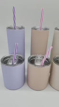 Load and play video in Gallery viewer, Macaroon Matte 20oz Skinny Straight Sublimation Tumbler
