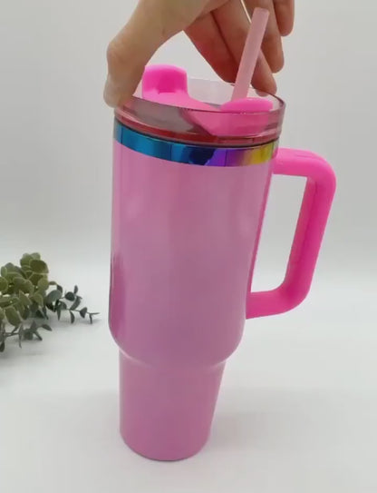 Winter Pink Rainbow Plated Gen2 40oz Tumbler