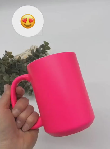 Neon Pink 15oz Sublimation Mug