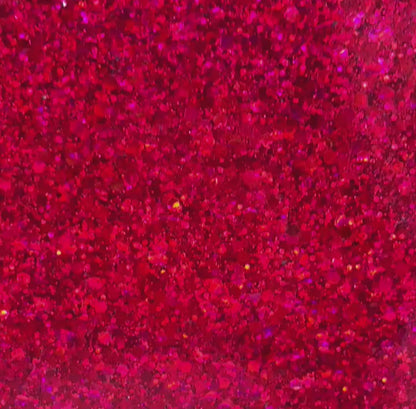 Ruby - Chunky Iridescent Mix Cast Acrylic Sheets 1085