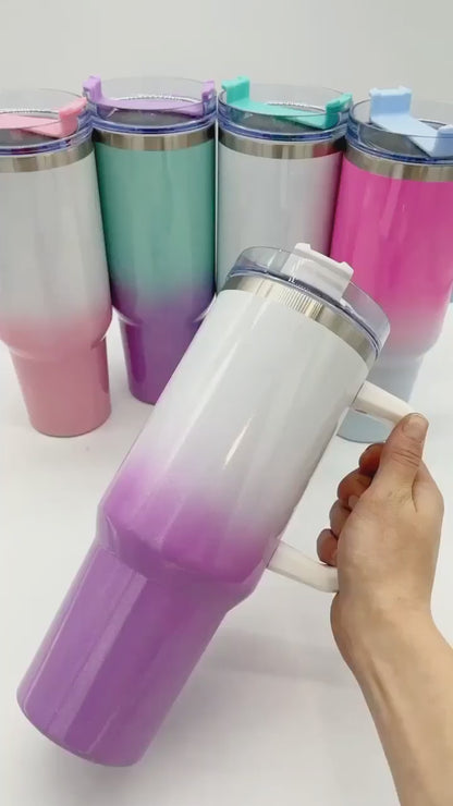 Shimmer Ombre Sublimation 40oz Tumblers