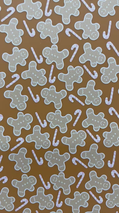 Gingerbread Candy Cane - Printed Cast Acrylic Sheets 1001