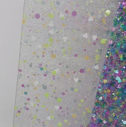 Tulle - Chunky Mix Cast Acrylic Sheets 1086