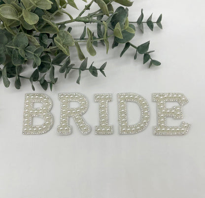 BRIDE Pearl Letter Patch