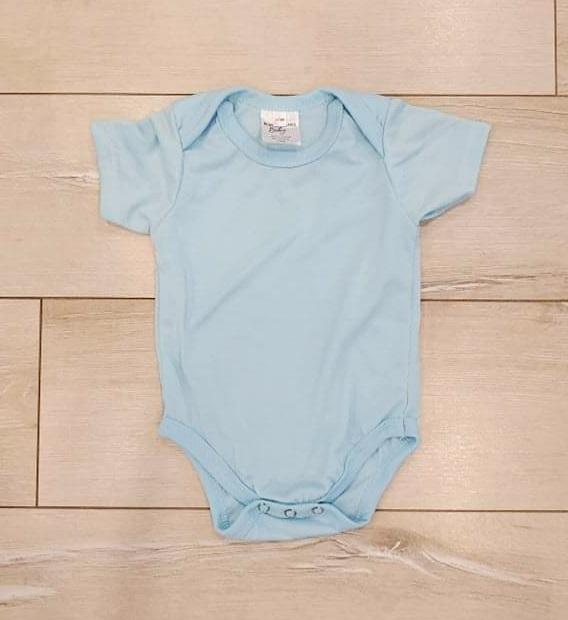 Baby Onesie 100% Polyester For Sublimation - In Stock Blue / 0-3