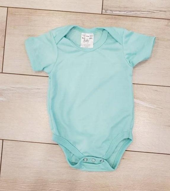 Baby Onesie 100% Polyester For Sublimation - In Stock Mint / 0-3