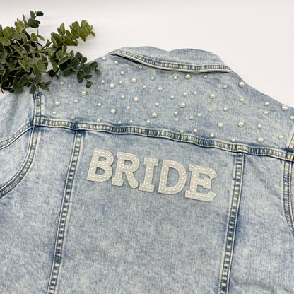 BRIDE Pearl Letter Patch