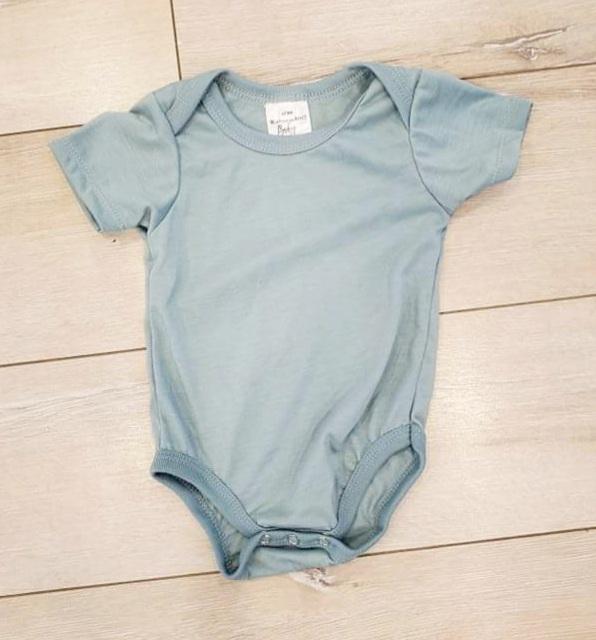 Baby Onesie 100% Polyester For Sublimation - In Stock Teal / 0-3