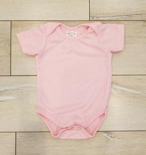 Baby Onesie 100% Polyester For Sublimation - In Stock Pink / 0-3